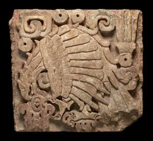 Ancient Aztec-style illustration of an eagle representing strength and protection