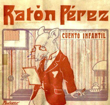 Cover of the 1911 first edition of the Ratón Pérez tale by Luis Coloma, illustrated by Mariano Pedrero